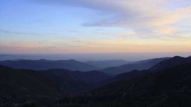 San Gabriel Mountains National Monument Sunset Hdr Time Lapse Magische — Stockvideo