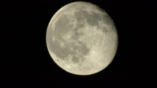 Telescopio Luna Llena Shot — Vídeo de stock