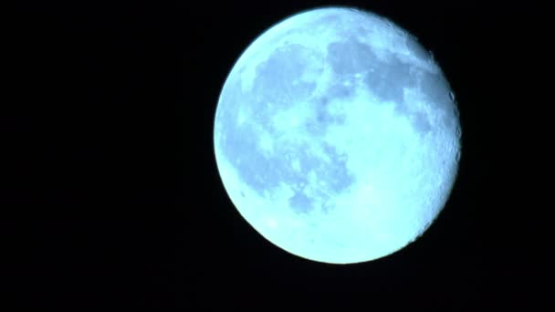 Fotografía Del Telescopio Luna Llena — Vídeo de stock