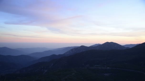 San Gabriel Dağları Ulusal Anıt Sunset Hdr Zaman Dönemi Sihirli — Stok video