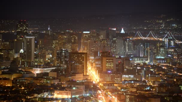San Francisco Telephoto Cityscape Από Twin Peaks Time Lapse Του — Αρχείο Βίντεο