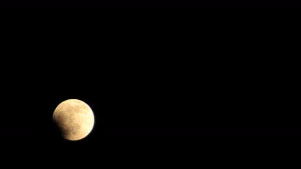 Eclipse Lunar 2014 Lua Nuvens Abril — Vídeo de Stock