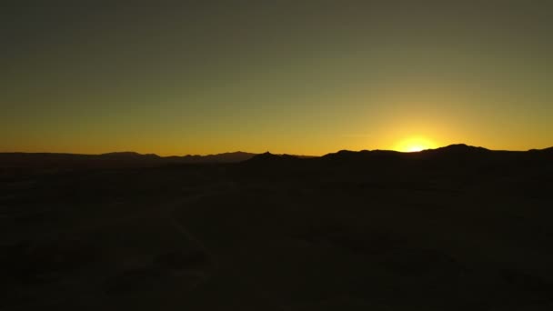 Trona Pinnacles Sunset Mojave Desert Death Valley California Aerial Shot — Stock Video