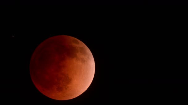 Eclipse Lunar 2014 Luna Nubes Abril — Vídeos de Stock