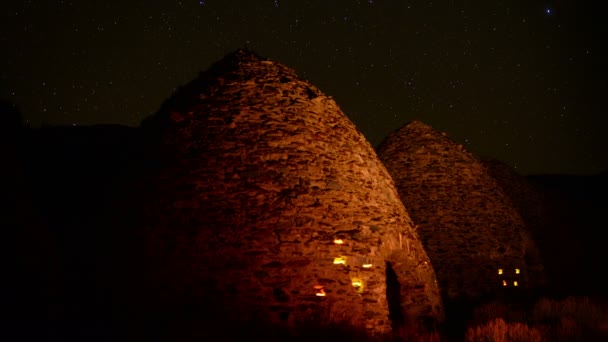 Θάνατος Valley National Park Night Sky Time Lapse Αστέρια Πάνω — Αρχείο Βίντεο