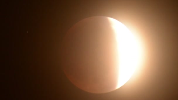 Éclipse Lunaire 2014 Lune Nuages Avril — Video