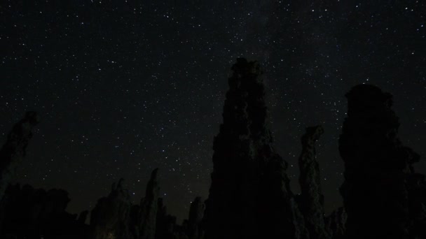 水瓶座天体摄影星系核心的银河系与流星雨时间间隔 — 图库视频影像
