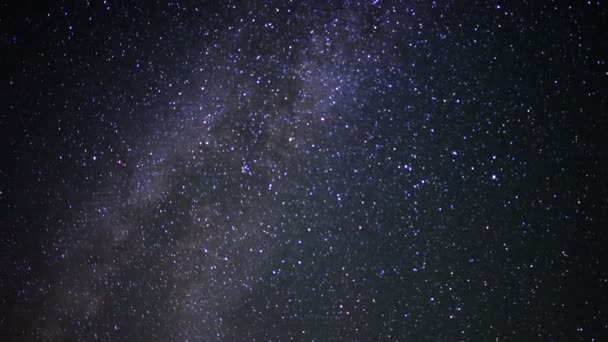 Vintergatan Galaxy Och Meteor Dusch Time Lapse Akvarier Astrofotografi Galaxy — Stockvideo