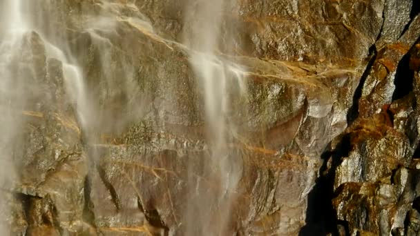 Parque Nacional Yosemite Queda Bridalveil 96Fps Cachoeiras Câmera Lenta Califórnia — Vídeo de Stock