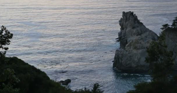 Big Sur Mcway Cove Tramonto California — Video Stock