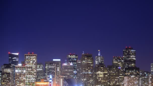 Σαν Φρανσίσκο Skyline Από Treasure Island Time Lapse Cityscape Καλιφόρνια — Αρχείο Βίντεο