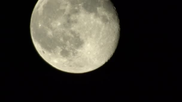 Fotografía Del Telescopio Luna Llena — Vídeo de stock