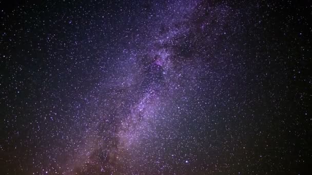 Vintergatan Galaxy Och Meteor Dusch Time Lapse Akvarier Astrofotografi Galaxy — Stockvideo