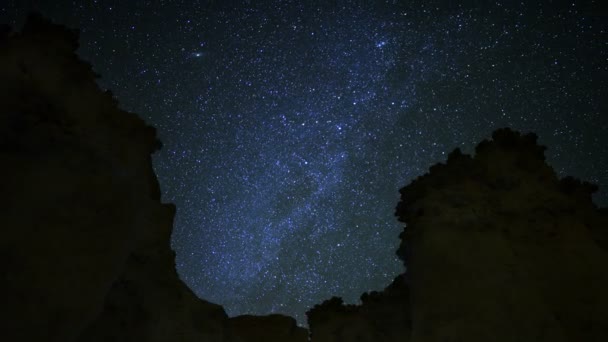 Milchstraße Galaxie Und Meteorschauer Zeitraffer Der Aquariden Astrofotografie Galaxienkern — Stockvideo