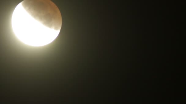 Éclipse lunaire séquence de time lapse