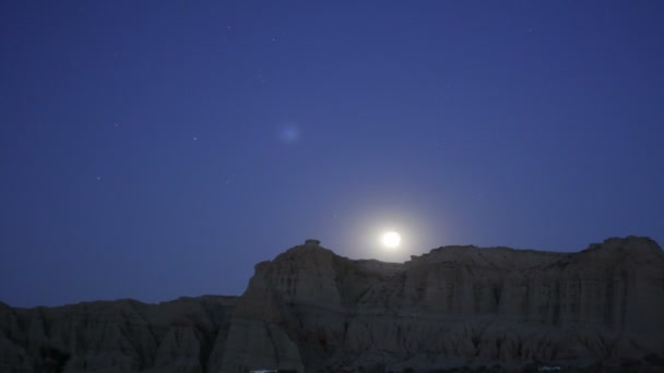 Eclipse Lunaire Time Lapse Désert Mojave Californie Usa — Video