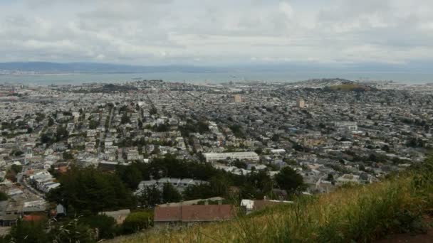 San Francisco Twin Peaks Daytime Lapse Dolly California — Vídeos de Stock