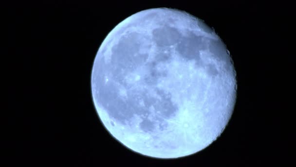 Księżyc Pełni Teleskop Shot — Wideo stockowe