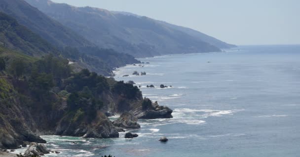 Big Sur Mcway Cove Julia Pfeiffer Queimam State Park Califórnia — Vídeo de Stock