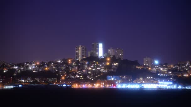 San Francisco Skyline Treasure Island Time Lapse Cityscape California Usa — стокове відео