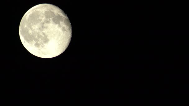 Pełnia Księżyca Teleskop Shot — Wideo stockowe