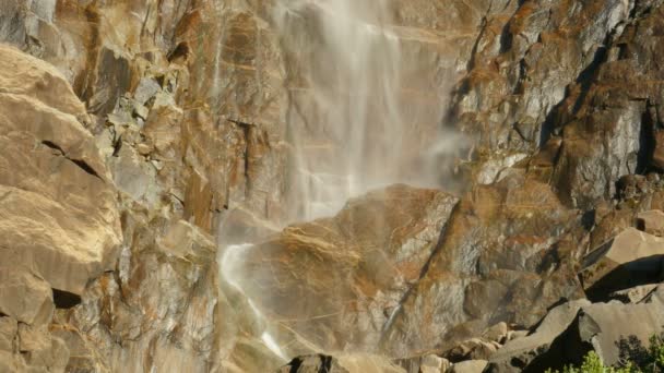 Parque Nacional Yosemite Queda Bridalveil Califórnia Eua — Vídeo de Stock