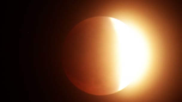 Eclipse Lunar 2014 Luna Nubes Abril — Vídeos de Stock