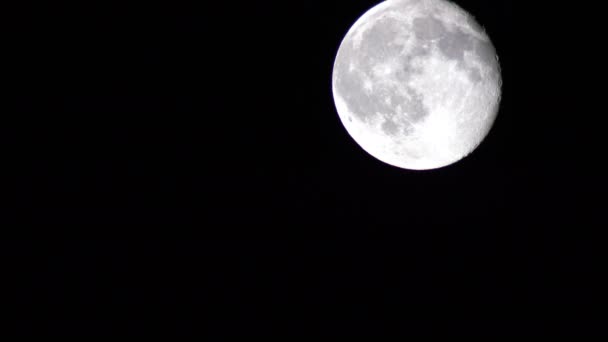 Full Moon Telescope Shot — Stock video