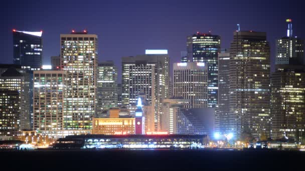 Kaliforniya Nın Define Adası Ndan San Francisco Skyline — Stok video