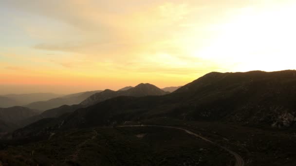 San Gabriel Mountains National Monument Sonnenuntergang Hdr Zeitraffer Magische Stunden — Stockvideo