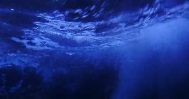 Subaquático Tempestade Oceano Grandes Ondas — Vídeo de Stock