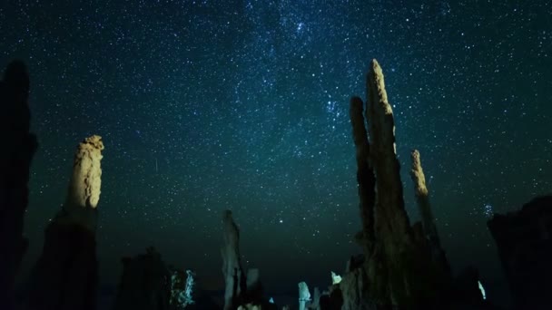 Samanyolu Galaksisi Akvaryumların Göktaşı Hızı Astrofotoğrafçılık Çekirdeği — Stok video