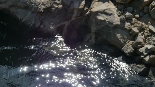 Yosemite National Park Hetch Hetchy Dam 96Fps Slow Motion Shore — Αρχείο Βίντεο