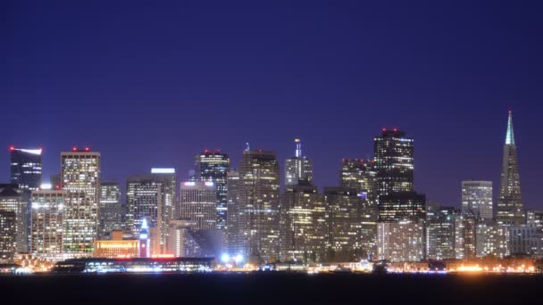 Σαν Φρανσίσκο Skyline Από Treasure Island Time Lapse Cityscape Καλιφόρνια — Αρχείο Βίντεο