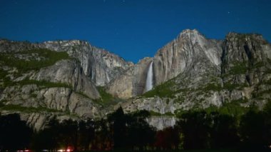 Yosemite Ulusal Parkı Ay Yayı Süreleri Ay Gökkuşağı Eğilimi Kaliforniya ABD