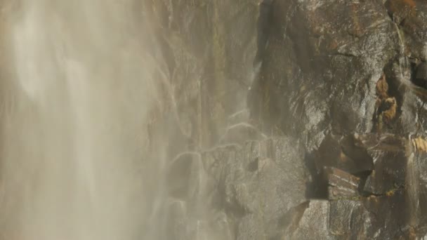 Parque Nacional Yosemite Queda Bridalveil Califórnia Eua — Vídeo de Stock