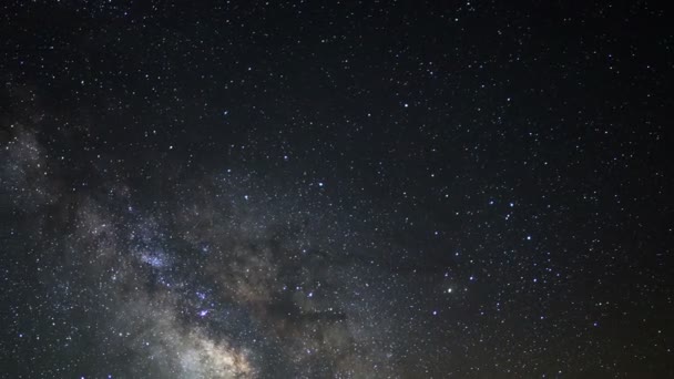 Galaxia Vía Láctea Trona Pináculos Desierto Mojave California — Vídeos de Stock