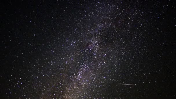 Perseid Meteor Shower Milky Way Galaxy Time Lapse Sierra Nevada — 비디오