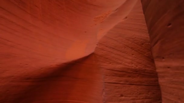 Antelope Canyon Slot Canyon Südwesten Der Usa — Stockvideo