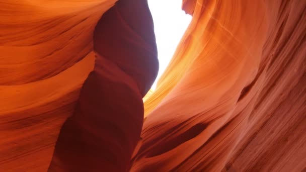 Antelope Canyon Slot Canyon Arizona Inclinación Hacia Suroeste Estados Unidos — Vídeos de Stock