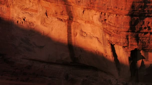 Каньон Челли Национальный Памятник Индейские Руины Время Заката Аризона Юго — стоковое видео
