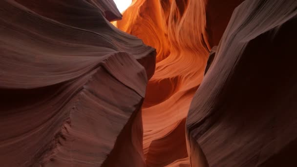 Antelope Canyon Dolly Skott Slot Canyon Arizona Sydvästra Usa — Stockvideo