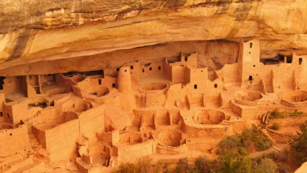 Parque Nacional Mesa Verde Cliff Palace Ruinas Nativas Americanas Colorado — Vídeo de stock