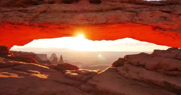 Mesa Arch Sunrise Canyonlands美国犹他州西南部国家公园 — 图库视频影像