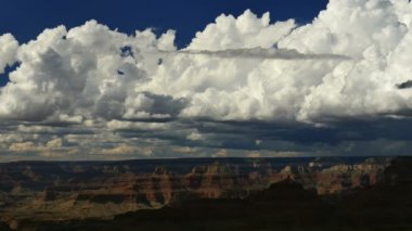 Grand Canyon Ulusal Parkı Güney Rim Doğu Rim Sürüşü Zaman Süratli Fırtına Arizona ABD