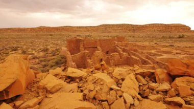 Chaco Kültür Ulusal Tarih Parkı Pueblo Bonito Yerli Amerikan Harabeleri New Mexico Güneybatı ABD