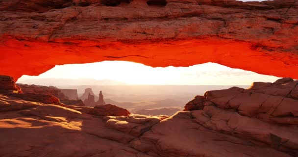 Mesa Arch Sunrise Canyonlands National Park Utah Sydvästra Usa — Stockvideo