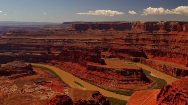デッドホースポイント州立公園 Zoom Colorado River Utah Southwest Usa — ストック動画