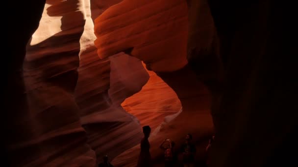 Antelope Canyon Slot Canyon Arizona Inclinación Hacia Suroeste Estados Unidos — Vídeos de Stock