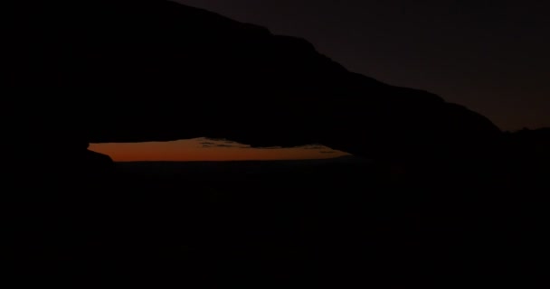 Mesa Arch Time Lapse Sunrise Canyonlands National Park Utah Southwest — Stockvideo